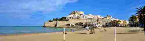 Peniscola castle and beach, Costa del Azahar