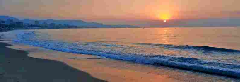 Sunrise at Benicàssim beach, Costa del Azahar, Valencia, Spain