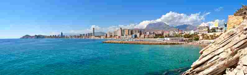 Benidorm on the Costa Blanca, Spain